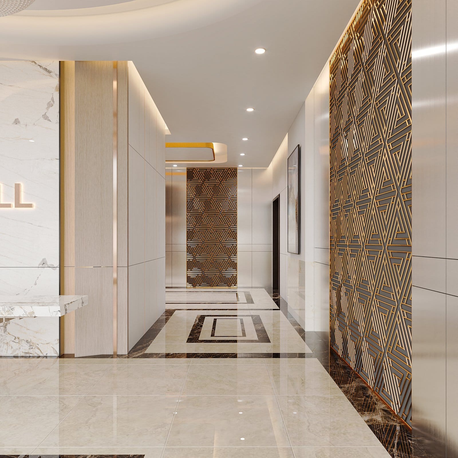 Sảnh đón sang trọng tại chung cư BenHill (Đồi Ben), Phường Thuận Giao, TP.HCM