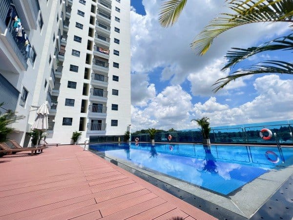 Tòa nhà Minh Quốc Plaza thực tế — 23 tầng nổi, 2 tầng hầm, 414 căn hộ tại Phường Bình Dương, TP.HCM