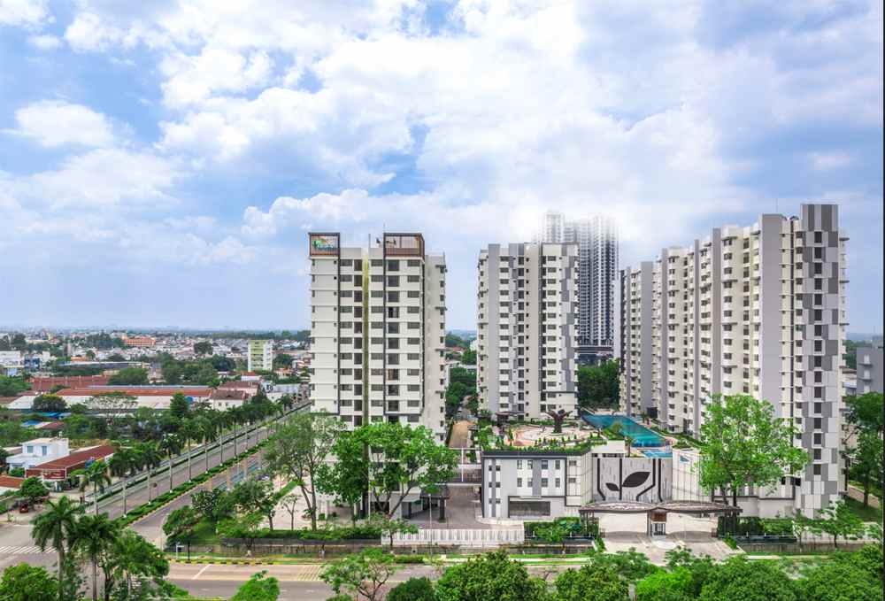 Toàn cảnh The Habitat Bình Dương tại VSIP I Thuận An nhìn từ trên cao, dự án đã bàn giao của chủ đầu tư VSIP – Sembcorp Gateway